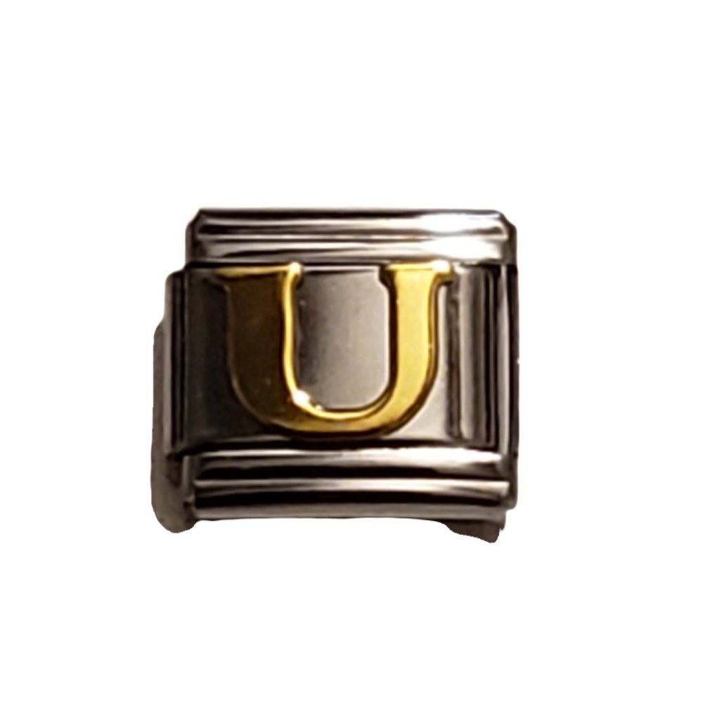 Italian Charm Bracelet Alphabet Letter Link - LETTER "U"